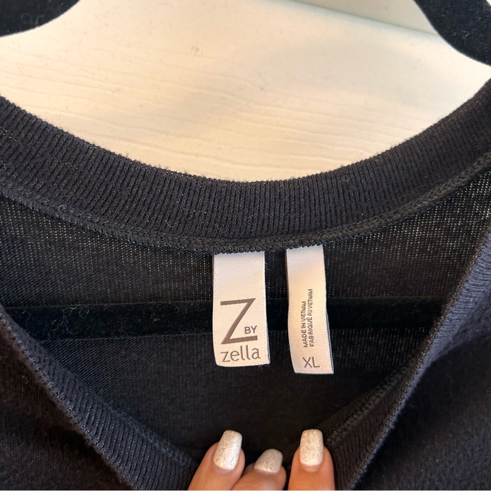 XL Z by Zella Black Sweater Knit Active Too - Picture 2 of 5